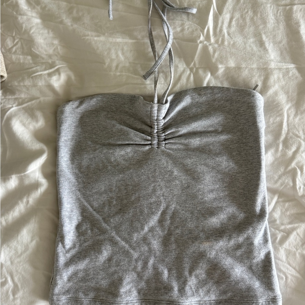 TNA Chill Heather Gray Tube Top - Picture 2 of 3